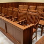An Empty Jury Section in a court room